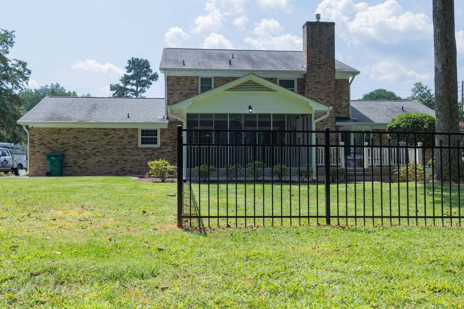 Aluminum ornamental fence installed by Bryant Fence in Greenback, TN